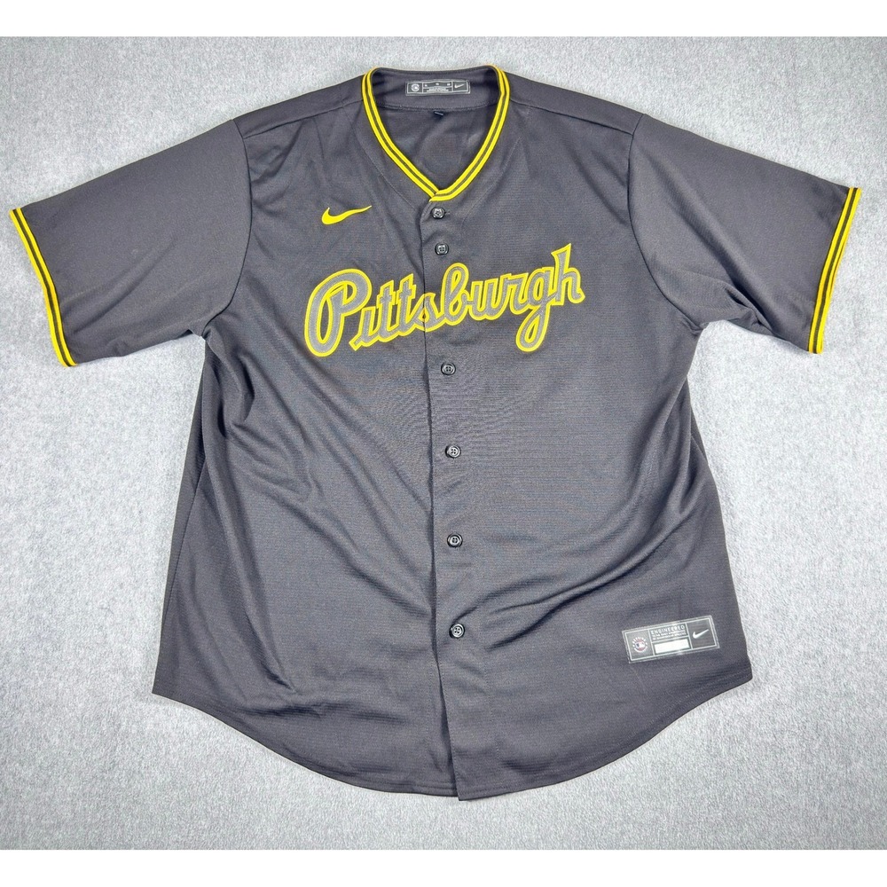 Nike Authentic Pittsburgh Pirates‎ Black Jersey XL Baseball MLB #96 Lopez